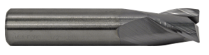 M.A. Ford TuffCut® GP 3 Flute End Mill, Corner Radius, TiCN Coating, Stub Length